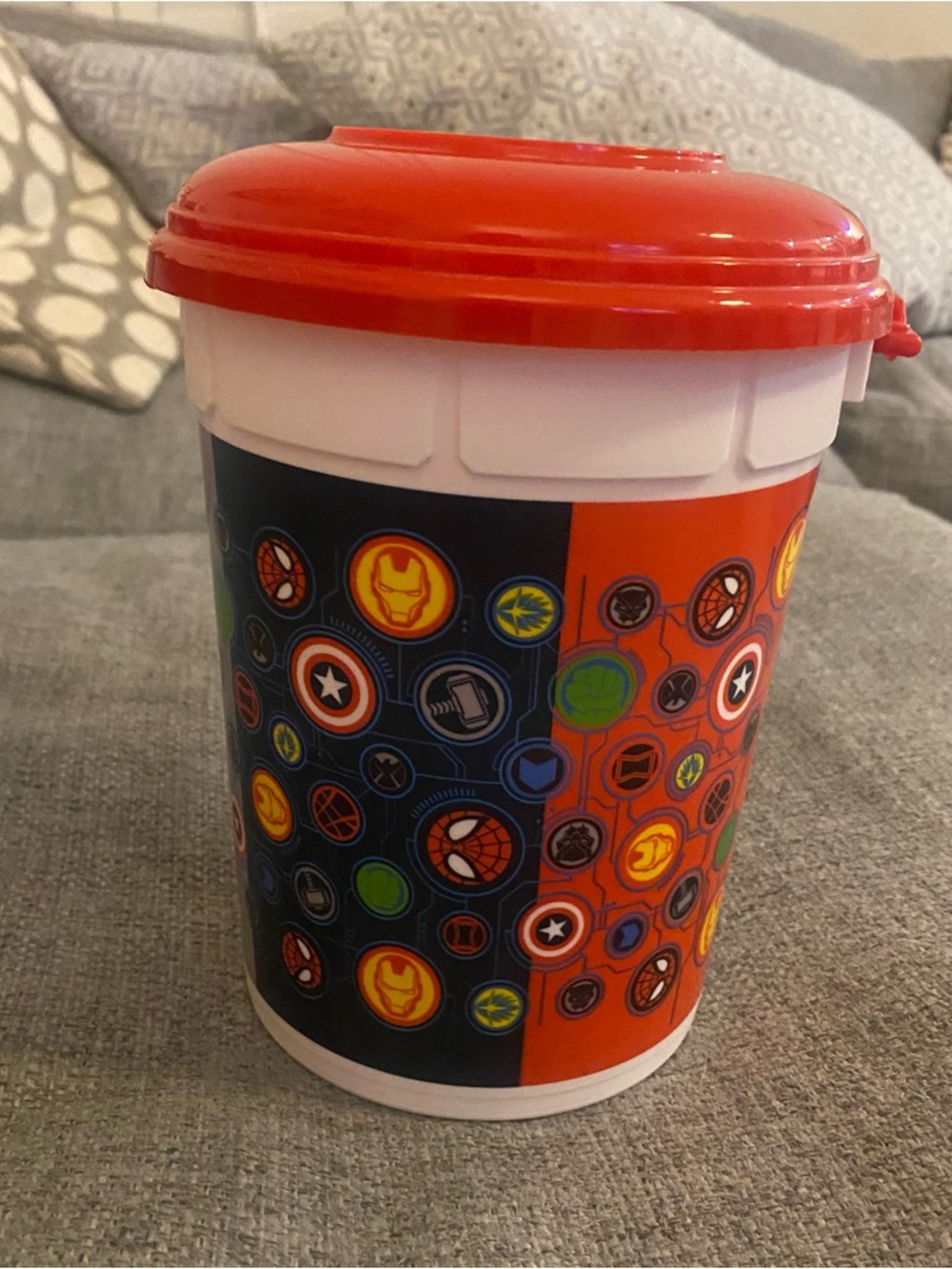 Disney Park Marvel Whirley Drink Works Brand Reusable Popcorn Bucket